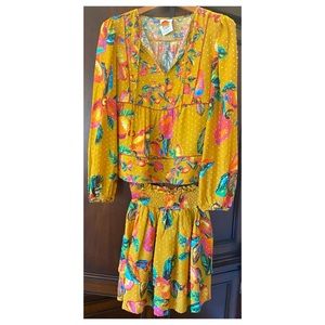 Women’s Mustard Yellow Floral Two-Piece Set by (Unknown)